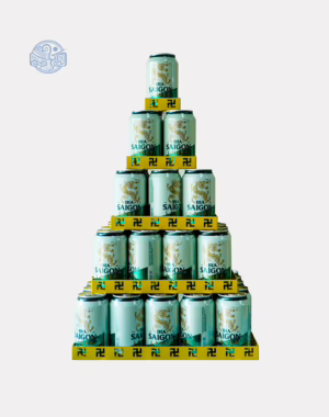 Bộ khay thép vuông bày tháp bia, nước ngọt