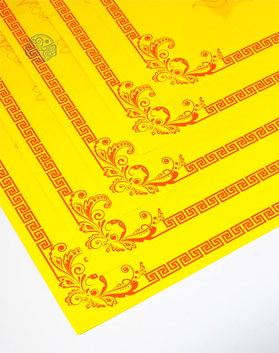 Giấy in sớ Việt Lạc rồng chầu RHSV a3s nền vàng - Ảnh 2