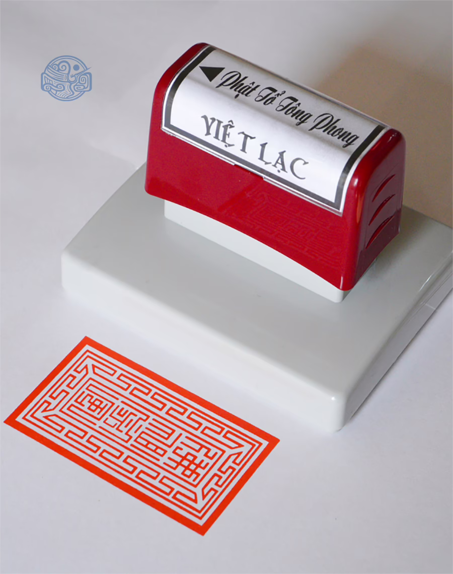 Dấu triện Phật Tổ tông phong chữ nhật thấm mực - Ảnh 2