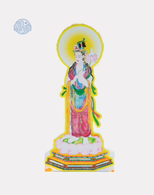 Tranh Quán Thế Âm Bồ Tát (vẽ tay) chất liệu nhựa xốp