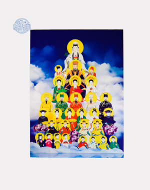 Tranh Tứ Phủ Công Đồng vuông chất liệu nhựa xốp