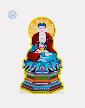 Tranh Đức Phật A Di Đà (vẽ tay) chất liệu nhựa xốp