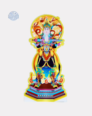 Tranh Hộ Pháp Khuyến Thiện (vẽ tay) chất liệu nhựa xốp