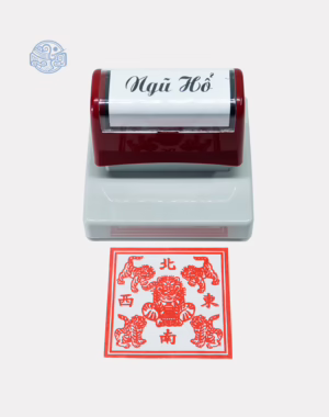 Dấu triện ngũ hổ 6x6cm thấm mực