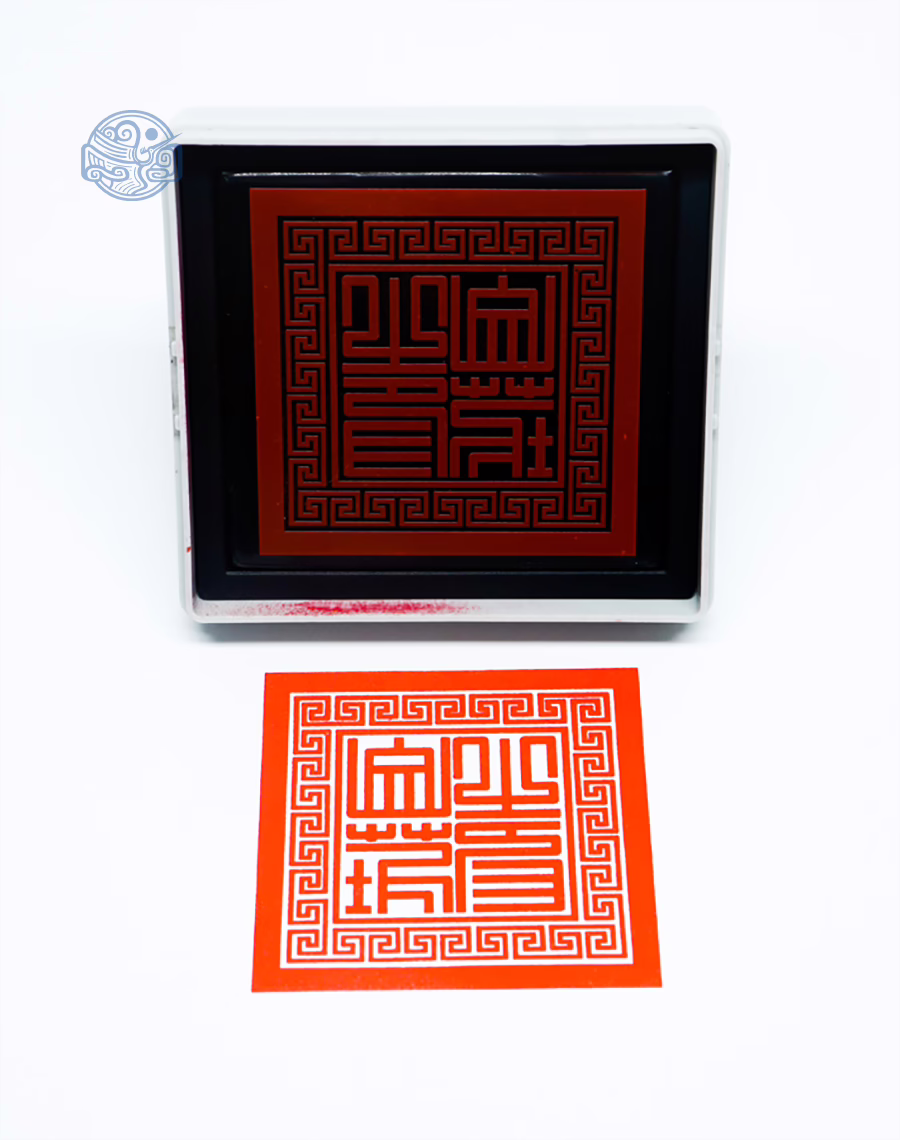 Dấu triện sơn trang thấm mực 6x6 cm - Ảnh 6