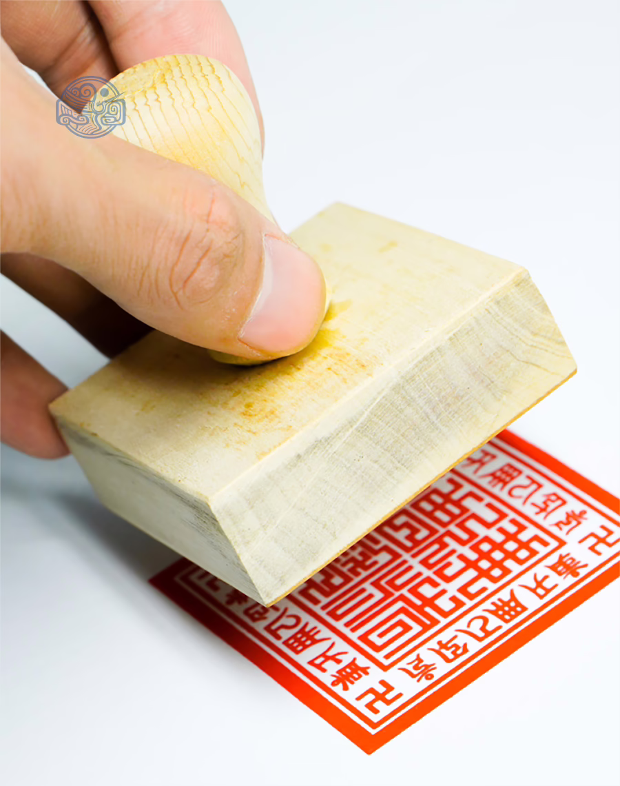 Dấu triện tam bảo án gỗ - Ảnh 2