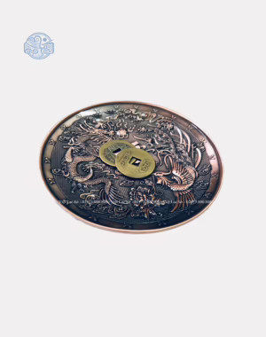 Đĩa xin đài âm dương Long Phụng Ngũ Phúc