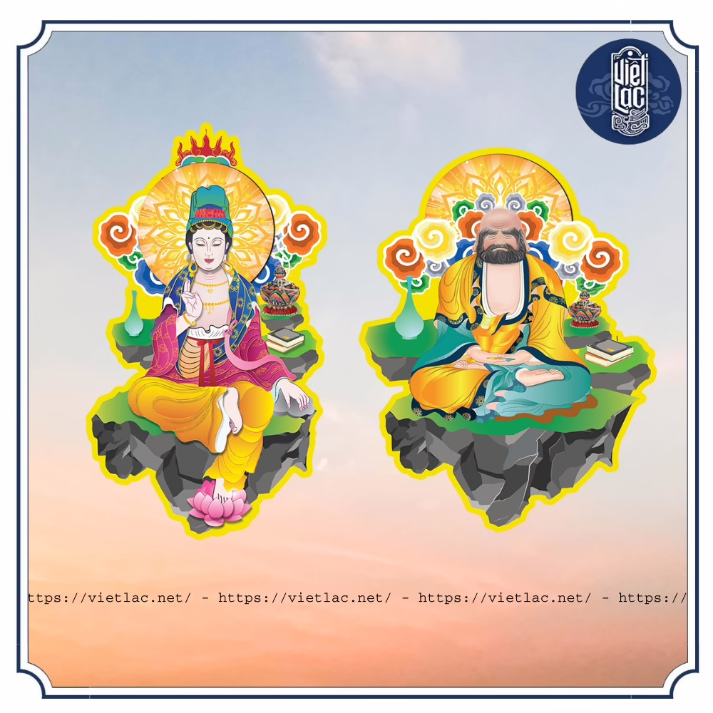 Bộ tranh cúng 17 bức thông dụng bìa cứng ép plastic - Ảnh 6