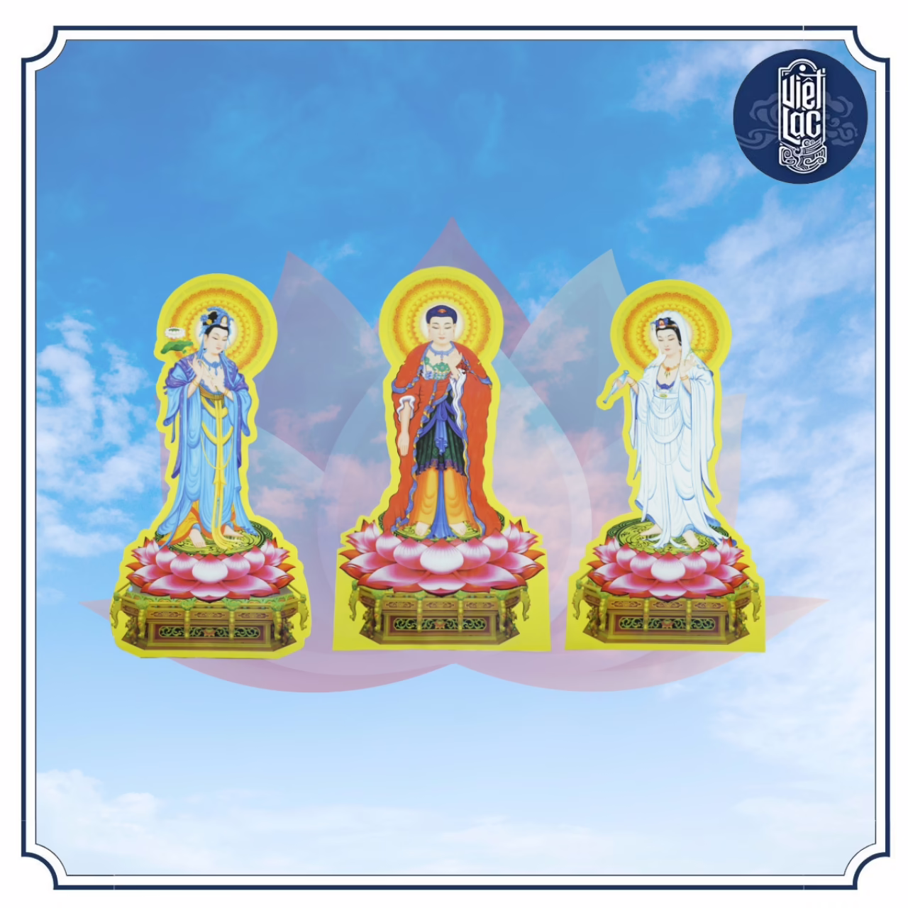 Bộ tranh cúng 15 bức thông dụng 60cm ép plastic - Ảnh 2