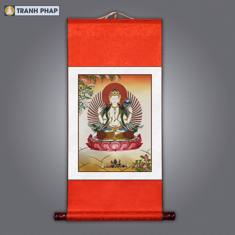 Tranh xuyến chỉ bồi biểu lụa - Ảnh 4