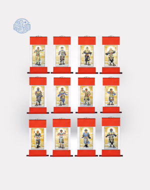 Bộ tranh thập nhị dược xoa bồi biểu lụa