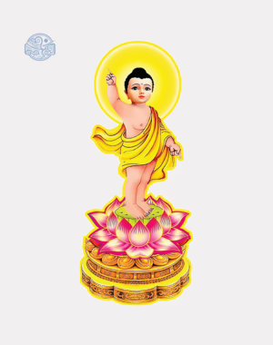 Tranh Phật Đản sinh tọa sen