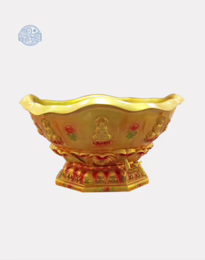 Chậu tắm Phật Liên Hoa bằng composite dát vàng