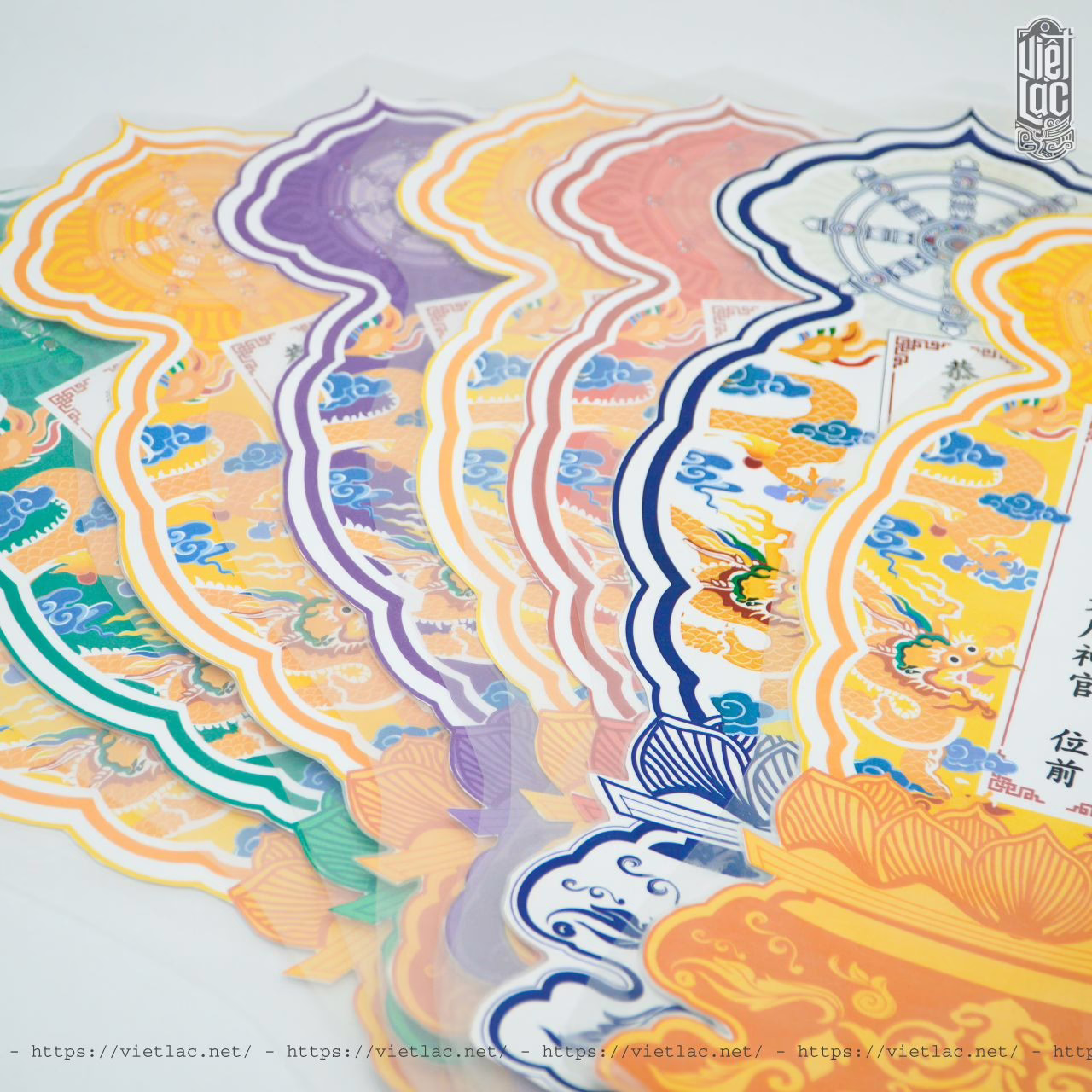 Bộ bài vị hạn (8 chiếc) chất liệu bìa cứng ép plastic - Ảnh 2