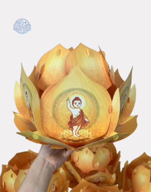 Lồng đèn liên hoa nhựa 32cm