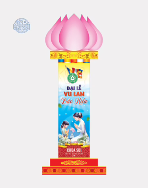 Trụ đèn sen thiết kế (mừng đại lễ Phật Đản, Vu Lan, tết,...)