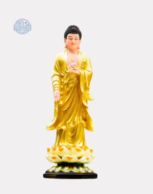 Tượng Phật A Di Đà đứng bằng composite, cao 80cm, vẽ vàng