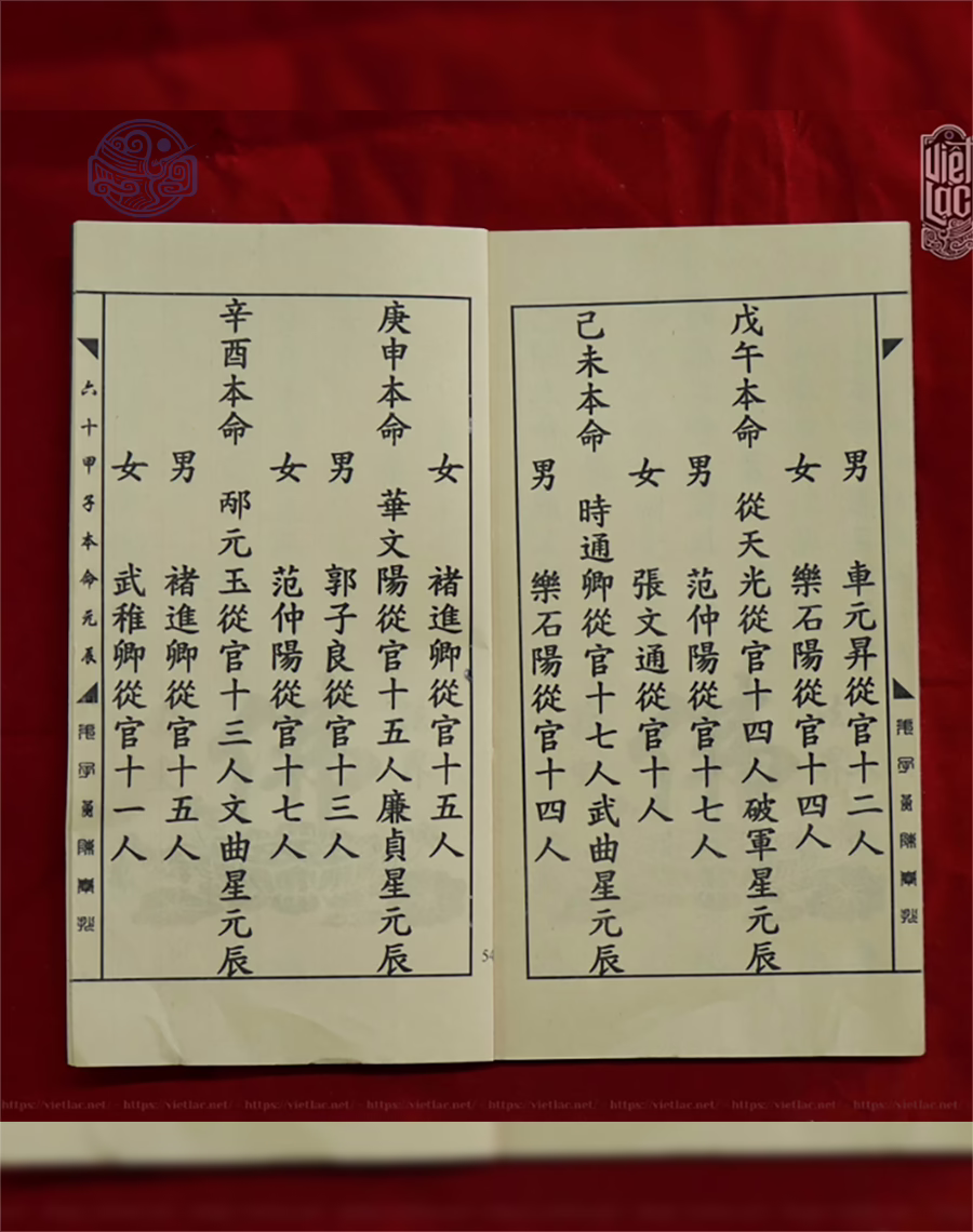 Sách lục thập hoa giáp chữ Nho - Ảnh 5