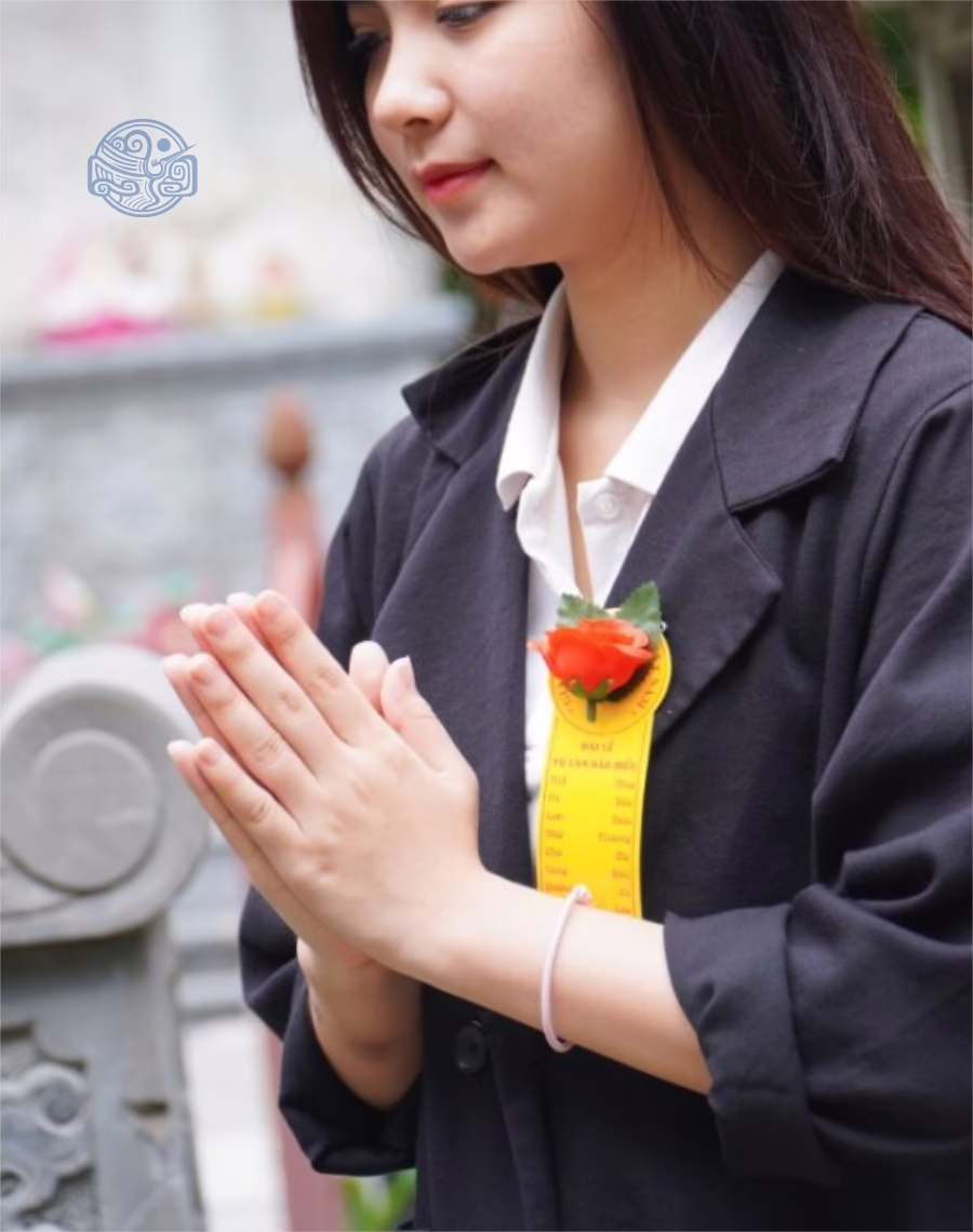 Hoa cài áo lễ Vu lan báo hiếu dg40 - Ảnh 2