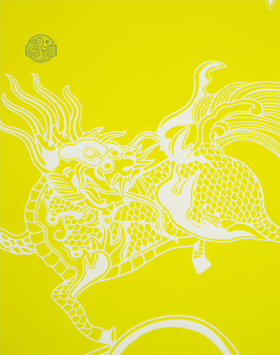 Giấy In Sớ Tứ Linh Bạch Sắc 500DL60 42x60cm nền vàng - Ảnh 6