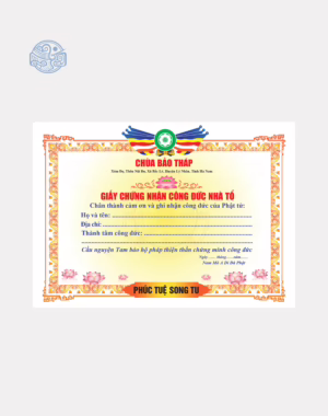 Giấy Quy y tam bảo a4 giấy