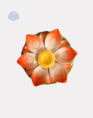 Đế nến liên hoa 8x23.5cm sứ