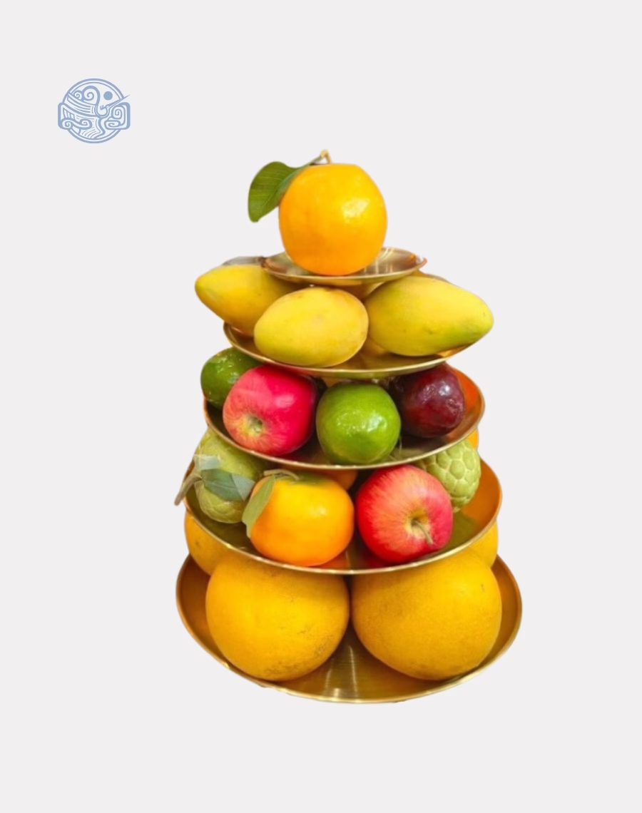 Đĩa bày hoa quả (bộ 5 đĩa ) inox