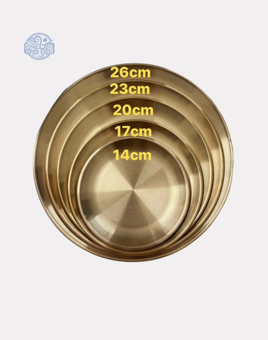 Đĩa bày hoa quả (bộ 5 đĩa ) inox - Ảnh 3