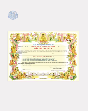 Biểu mẫu Phật giáo a4 bìa cứng