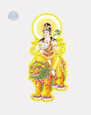 Tranh Văn Thù Sư Lợi Bồ Tát chất liệu nhựa xốp