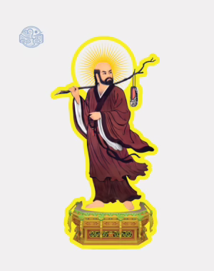 Tranh Đạt Ma Sư Tổ chất liệu nhựa xốp