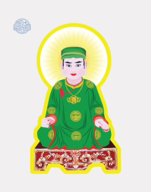 Tranh ông Hoàng Đôi xanh lục nhựa xốp