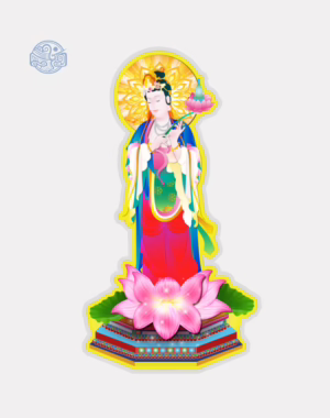 Tranh Quán Thế Âm Bồ Tát (vẽ tay) ép plastic