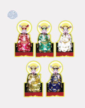 Bộ Tranh Ngũ Vị Tôn Quan ép plastic