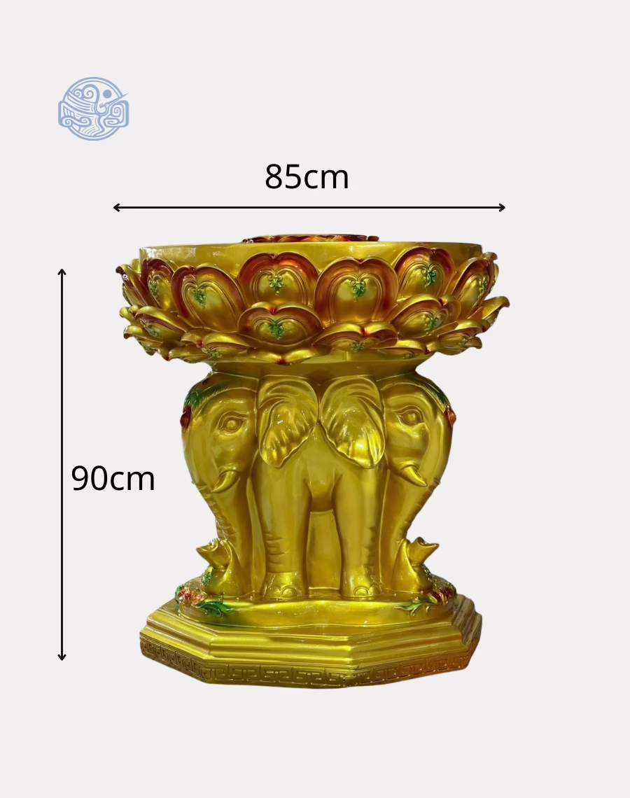 Chậu tắm Phật Tịnh Diệp 85x90cm màu vàng composite - Ảnh 3