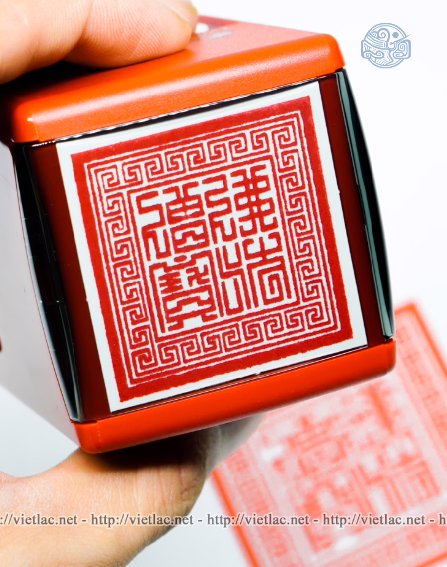 Dấu triện Tam Bảo 4x4 cm liền mực - Ảnh 3