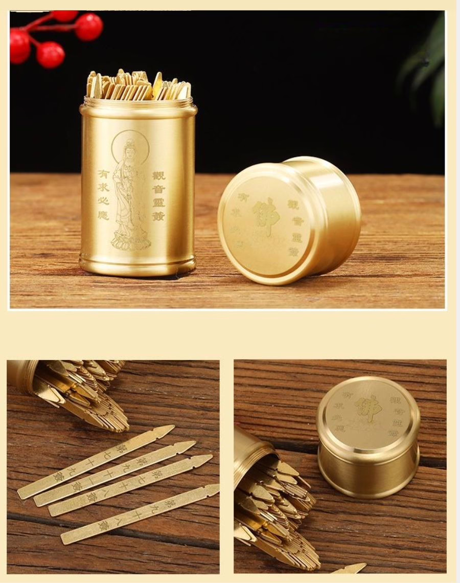 Bộ quẻ quan âm 8x10cm bằng đồng - Ảnh 2