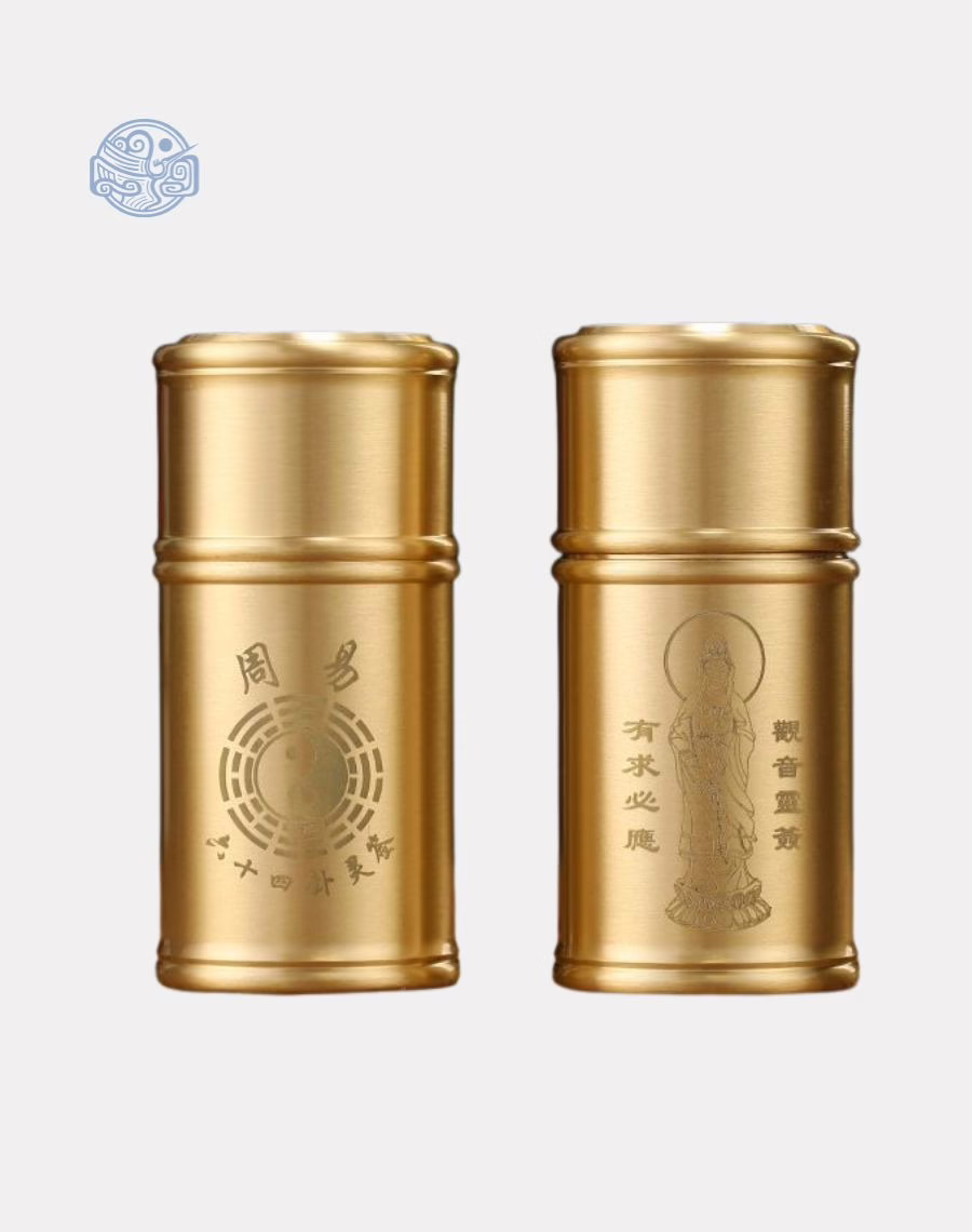 Bộ quẻ quan âm 8x10cm bằng đồng